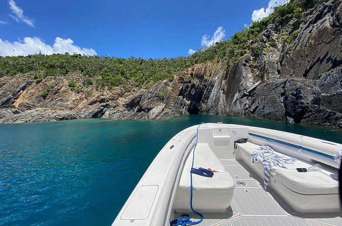 Full Day Snorkeling and Beach Hopping- 37' Intrepid - Lunch choices on the water, plus food in Cruz Bay and Charlotte Amalie