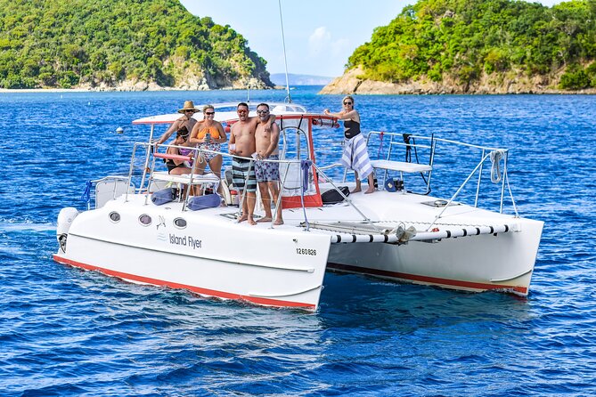 Full or Half Day Private Power Catamaran- USVI Beach and Snorkel - Maho Bay and sea turtles: snorkeling where they feed