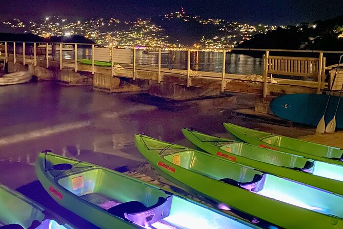 Glow Boats LED Night Kayak, Marriott Frenchman's Cove Dock, USVI - Views from the water: Charlotte Amalie Harbour at night