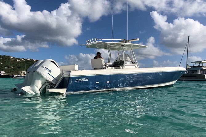 St Thomas Full-Day Boat Rental 37' Intrepid Powerboat - Your captain is the itinerary, not just the driver