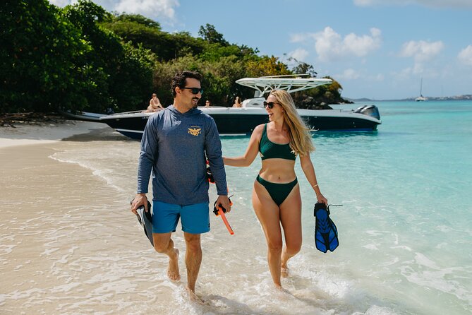 USVI Private Boat Charter Adventure - Lovango Resort and Beach Club: lunch, lounge, then reef time